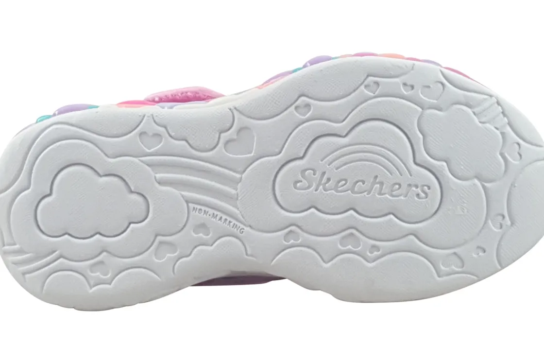 Skechers Velcro | Lights<Eternal Hearts 302696N Girls Trainers