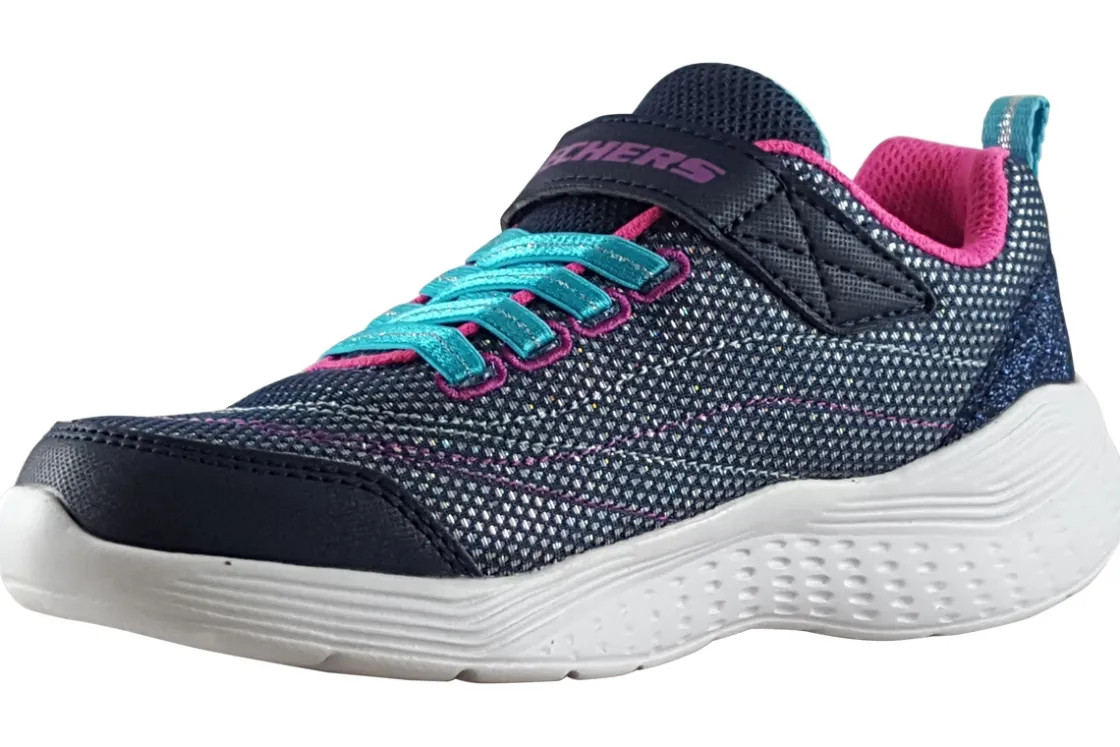Skechers Velcro | Washable<Eternal Shine 302455L Navy Girls Sports Trainers