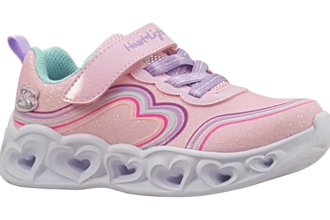 Skechers Velcro | Lights<Heart Lights 302689N Girls Trainers
