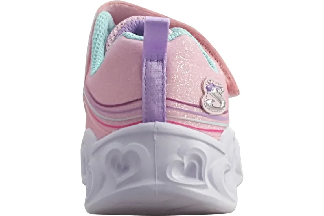 Skechers Velcro | Lights<Heart Lights 302689N Girls Trainers
