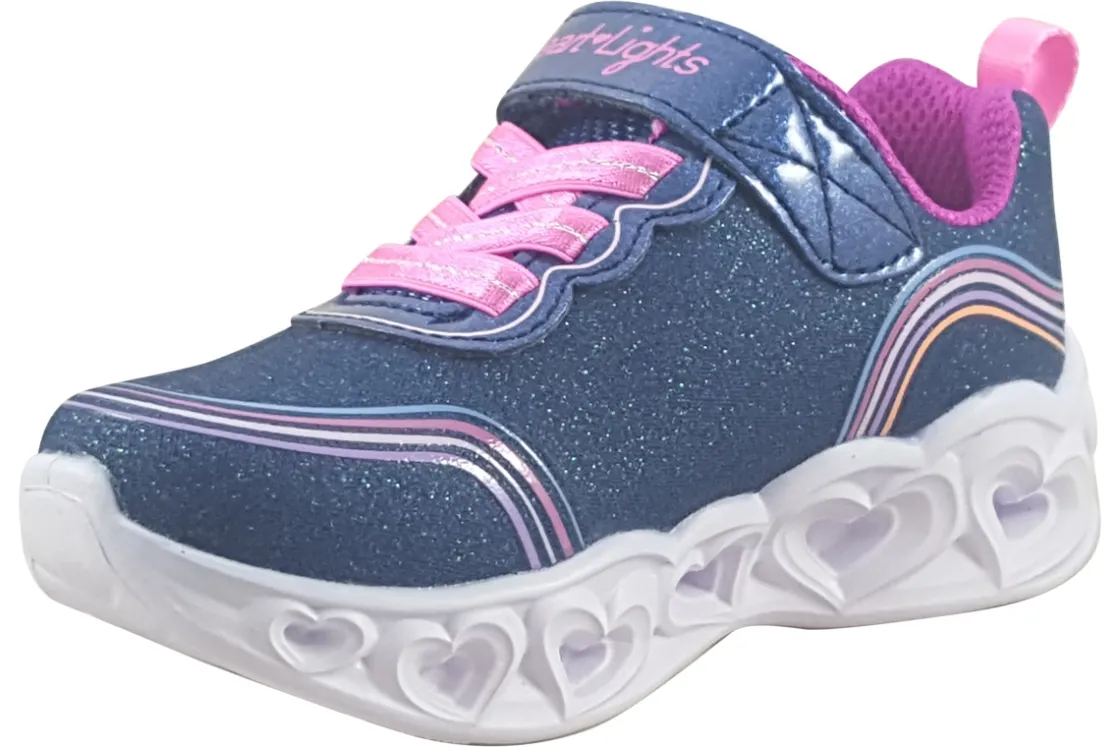 Skechers Velcro | Lights<Heart Lights 302689N Girls Trainers