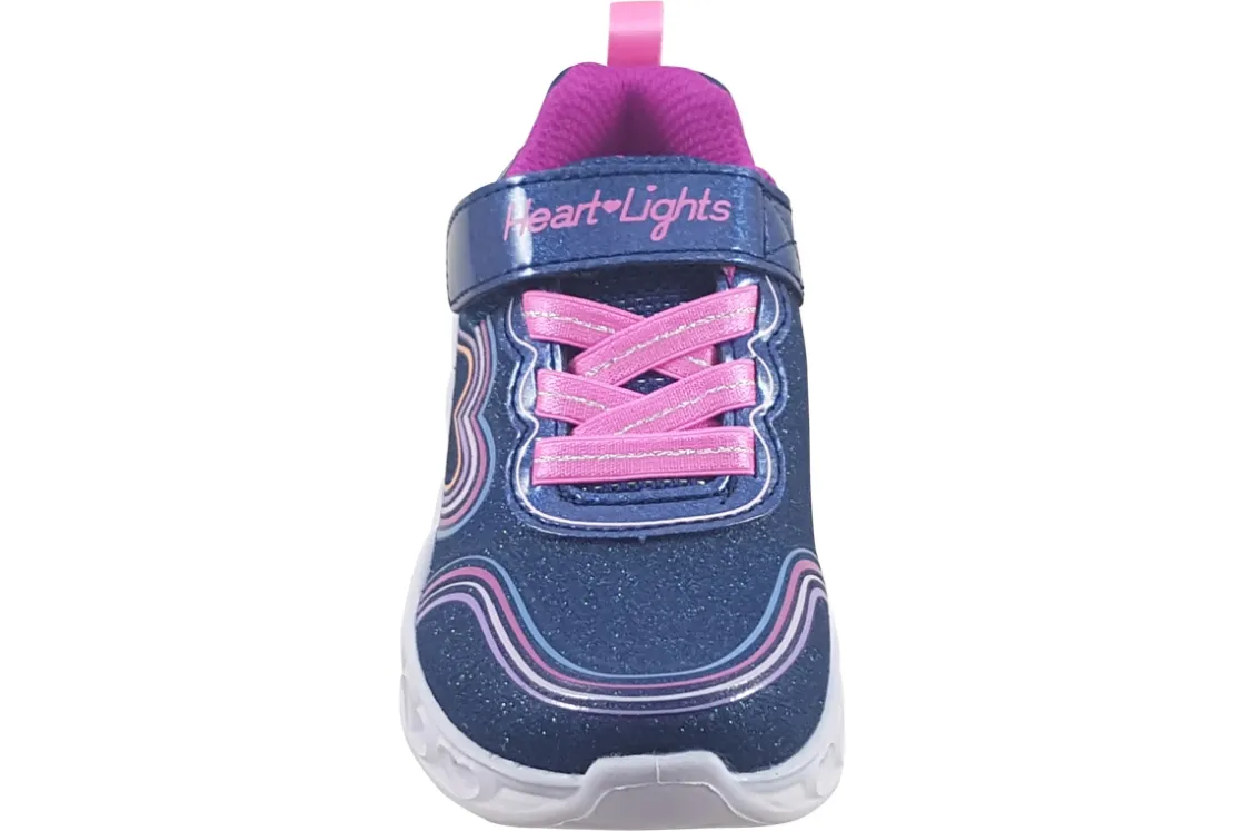 Skechers Velcro | Lights<Heart Lights 302689N Girls Trainers