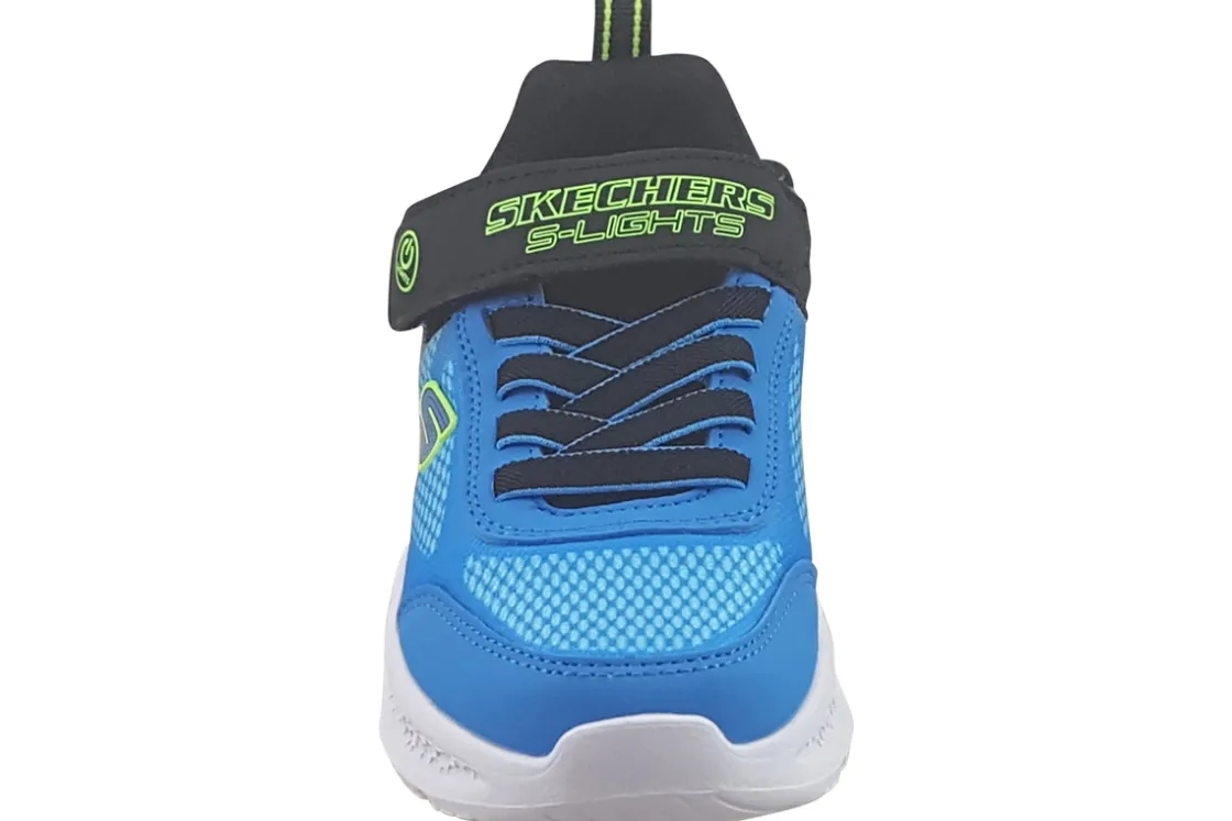 BOY Skechers Velcro | Lights<Krendox 401495L Boys Trainers Black Blue