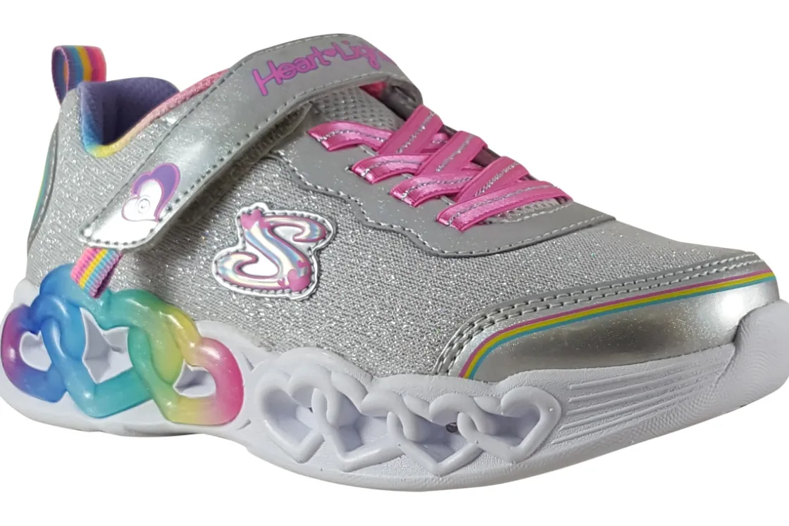 Skechers Velcro | Lights<Love Prism 303751L Girls Sports Trainers