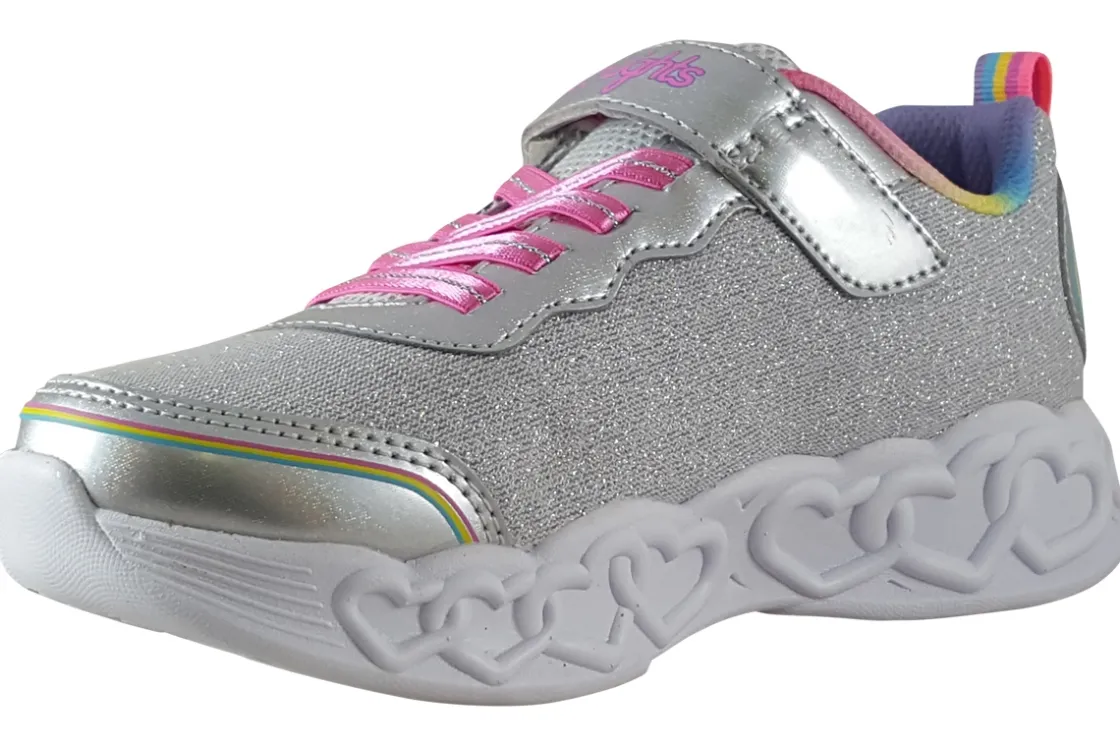 Skechers Velcro | Lights<Love Prism 303751L Girls Sports Trainers