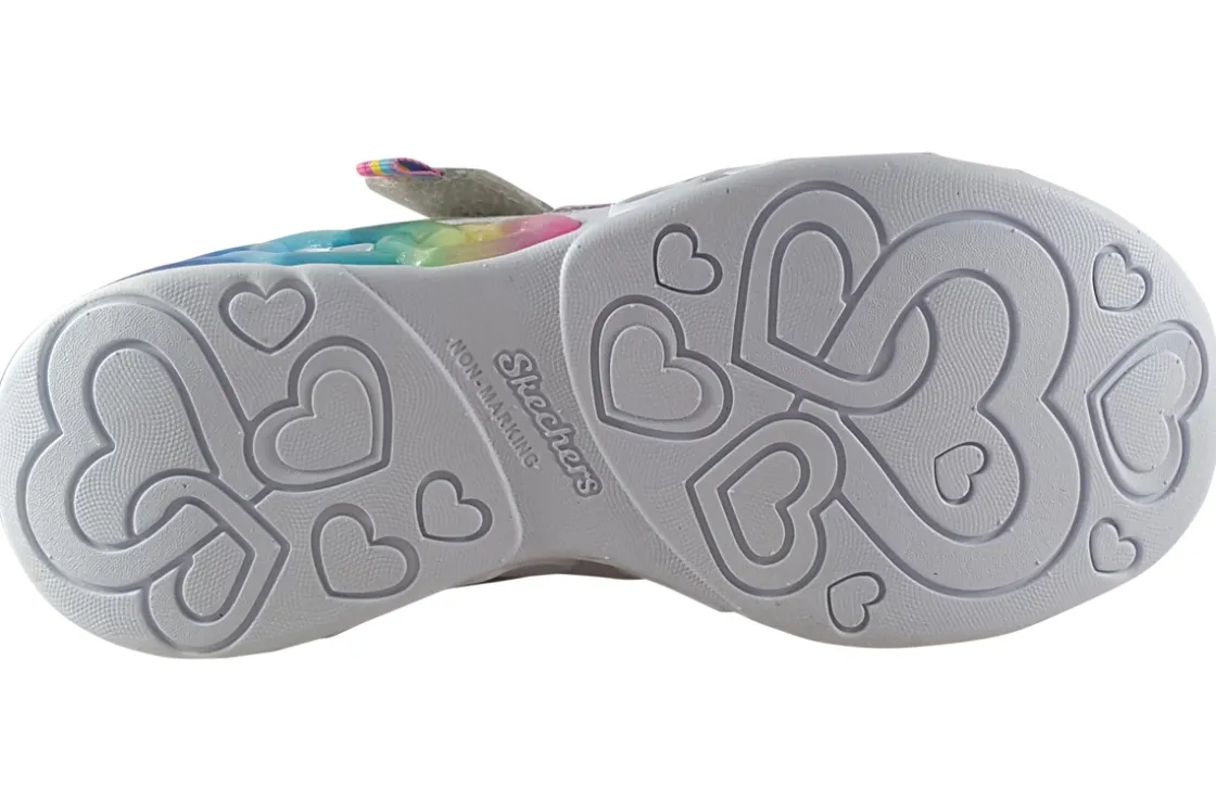 Skechers Velcro | Lights<Love Prism 303751L Girls Sports Trainers