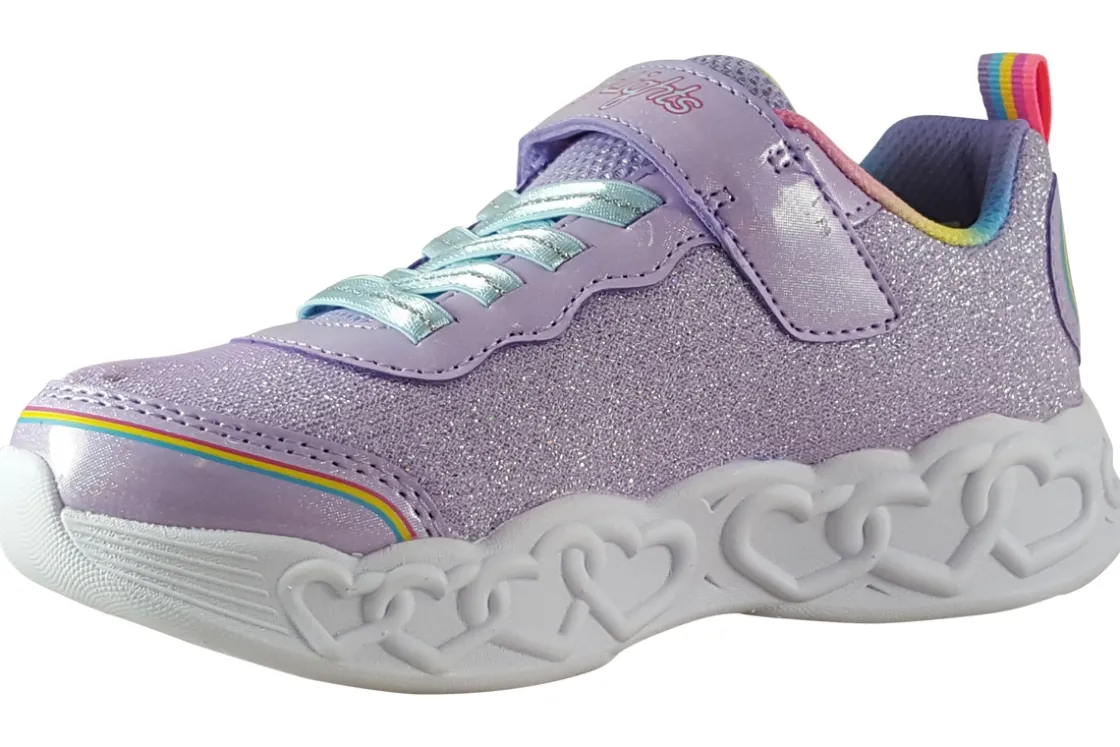 Skechers Velcro | Lights<Love Prism 303751L Girls Sports Trainers