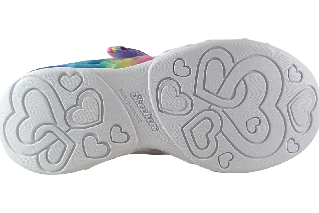 Skechers Velcro | Lights<Love Prism 303751L Girls Sports Trainers