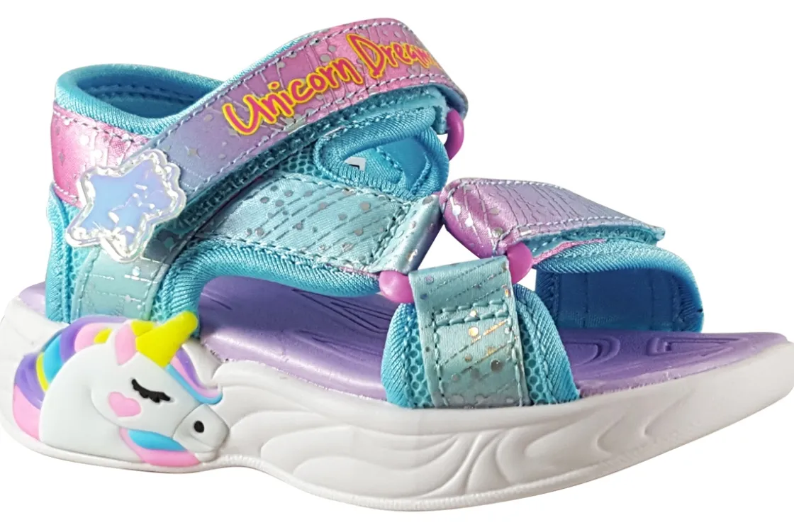 Skechers Velcro | Girls Sandals<Majestic Bliss SDL 302682N Purple Girls Sandals