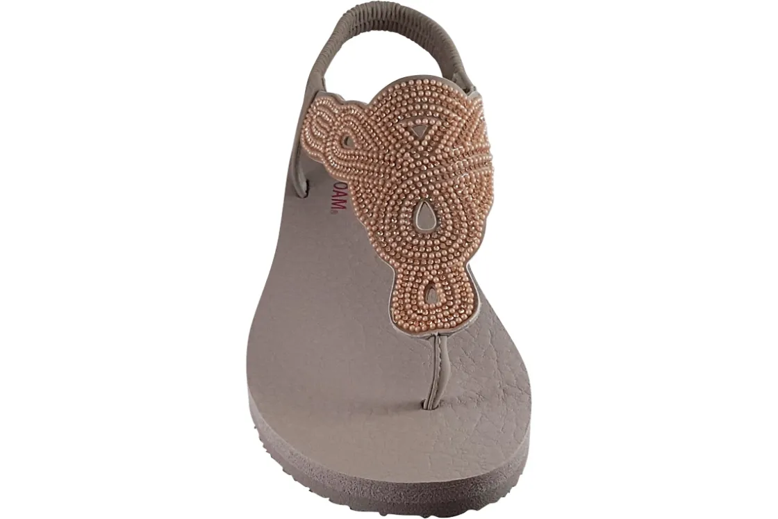 Women Skechers Womens Sandals<Meditation Perfect Pearl 119655 Womens Sandals