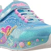 Skechers Velcro | Lights<Mermaid Dreams 303060L Girls Trainers Blue Multi