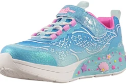 Skechers Velcro | Lights<Mermaid Dreams 303060L Girls Trainers Blue Multi