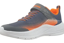 BOY Skechers Velcro | Boys Trainers<Microspec Adv 403926L Boys Fashion Trainers Navy Orange
