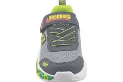 BOY Skechers Velcro | Boys Trainers<Play Scene 407312N Boys Fashion Trainers Charcoal Lime