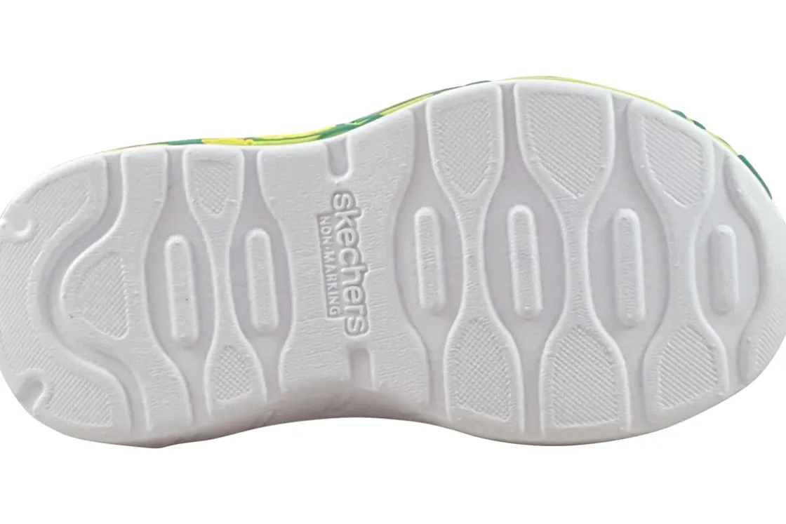 BOY Skechers Velcro | Boys Trainers<Play Scene 407312N Boys Fashion Trainers Charcoal Lime