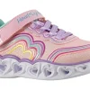 Skechers Velcro | Lights<Retro Hearts 302689L Girls Trainers