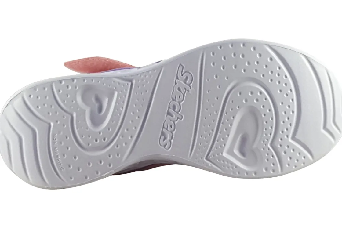 Skechers Velcro | Lights<Retro Hearts 302689L Girls Trainers