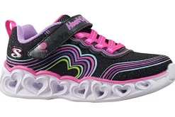 Skechers Velcro | Lights<Retro Hearts 302689L Girls Trainers