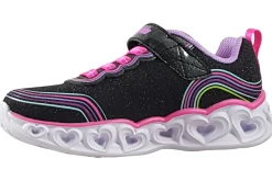 Skechers Velcro | Lights<Retro Hearts 302689L Girls Trainers