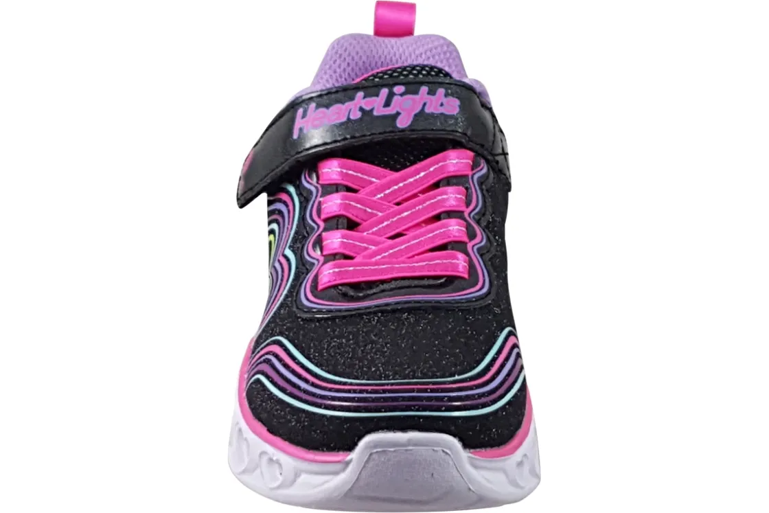 Skechers Velcro | Lights<Retro Hearts 302689L Girls Trainers