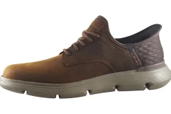 Skechers Plain Toe | Mens Shoes<Slip-Ins Garza 205046 Tan Mens Leather Fashion Trainers