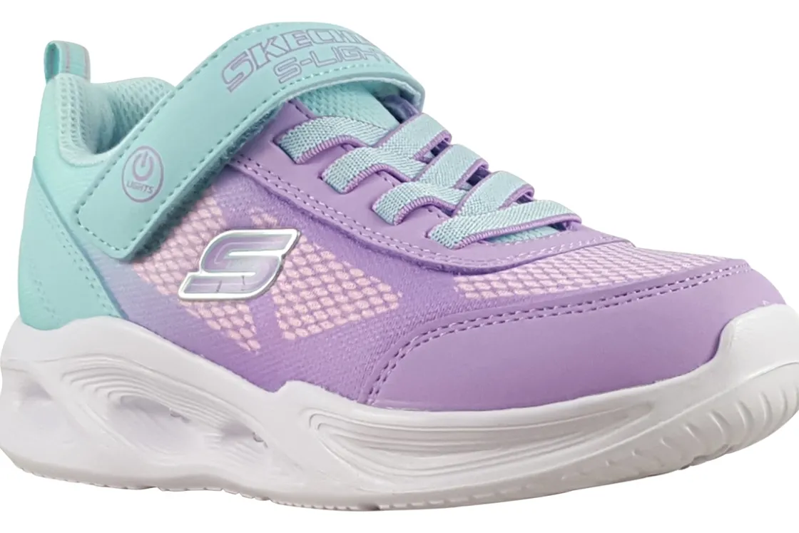 Skechers Velcro | Lights<Sola Glow 303714L Girls Trainers