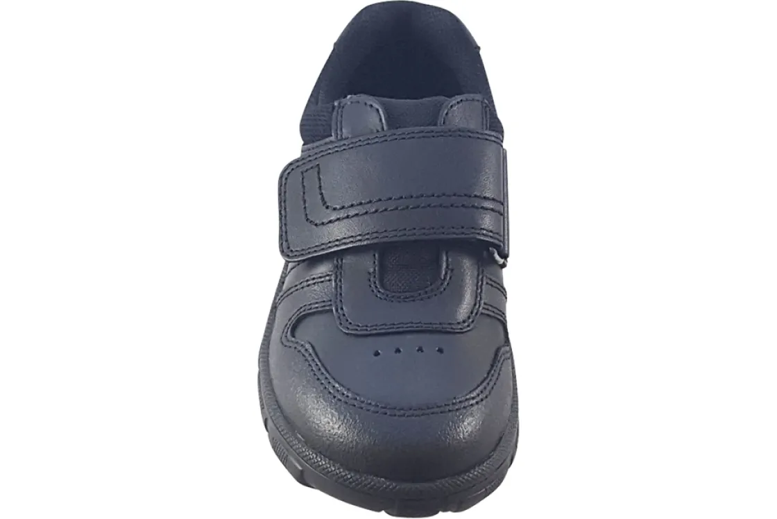 BOY Start-rite Junior Boys | Velcro<Chance 2807-7 Black Boys Leather School Shoes