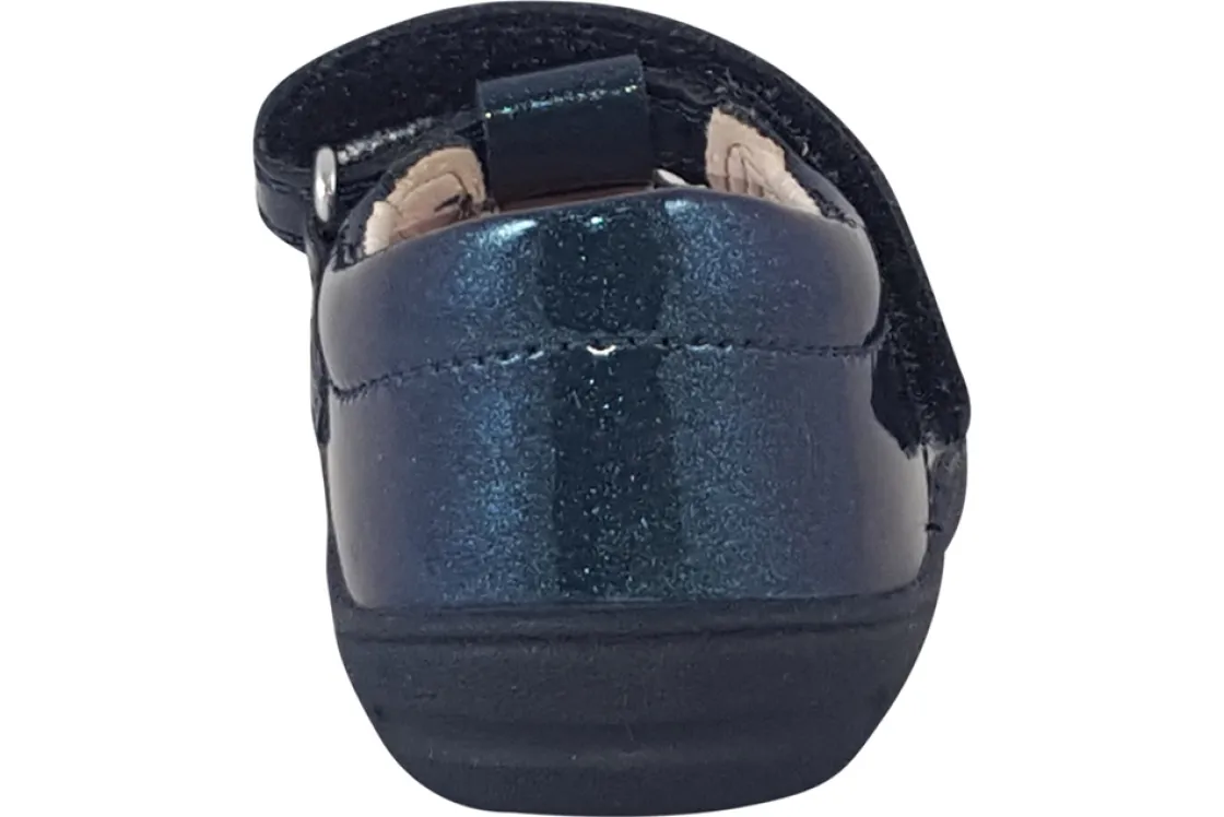 Start-rite Velcro | Girls First Shoes<First Mia 0743 (F Fit) Girls Leather Patent First Shoes