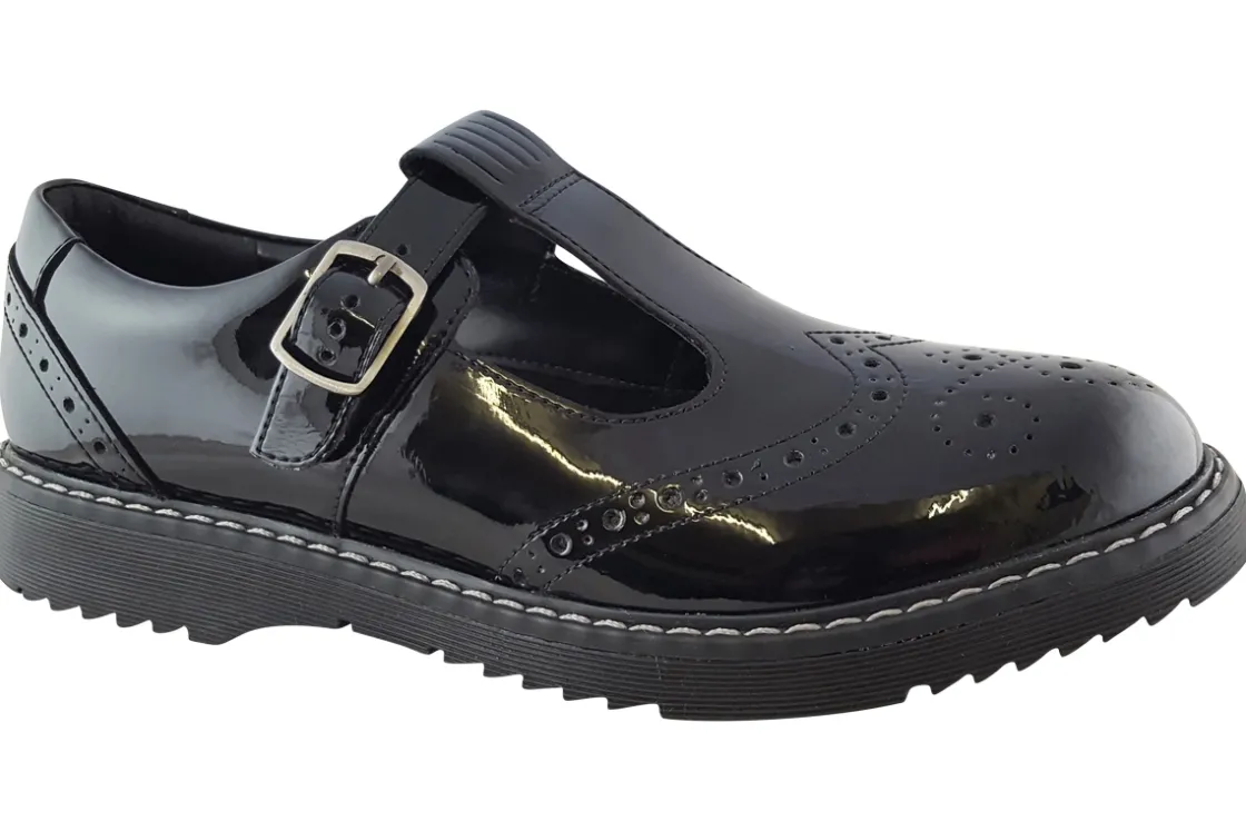 Start-rite Junior Girls | Senior Girls<Imagine 3510 Black Girls Leather Patent School Shoes