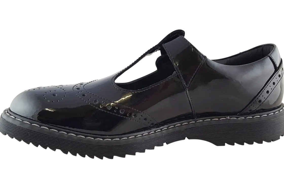 Start-rite Junior Girls | Senior Girls<Imagine 3510 Black Girls Leather Patent School Shoes