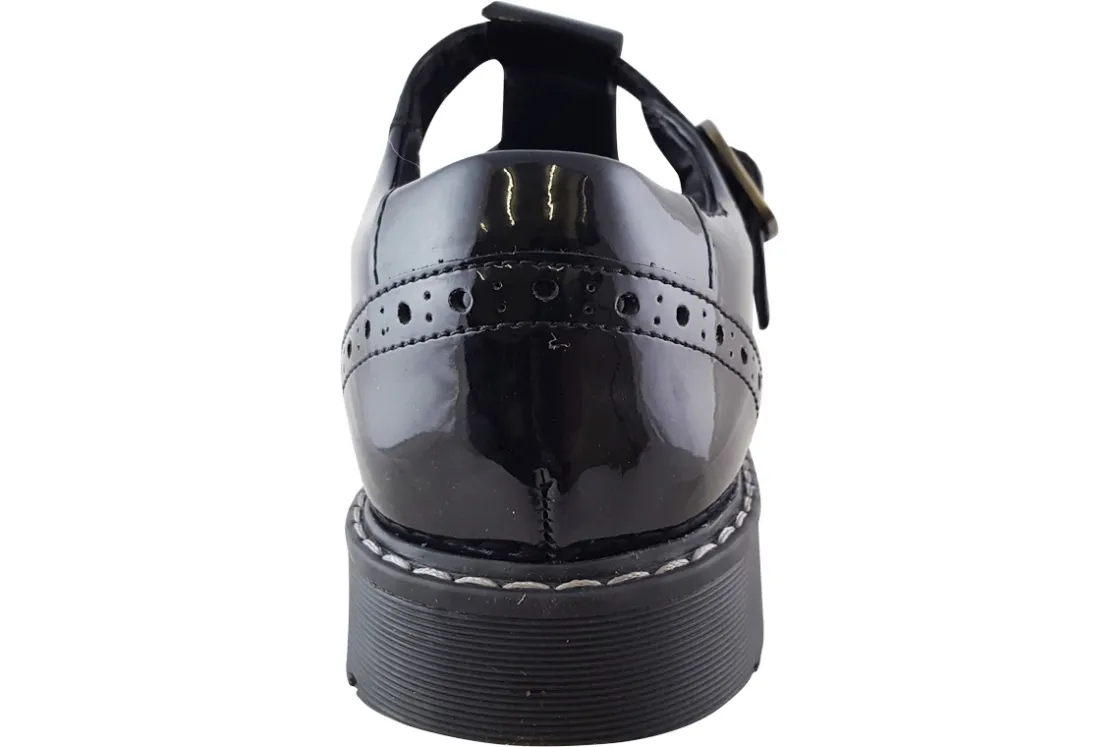 Start-rite Junior Girls | Senior Girls<Imagine 3510 Black Girls Leather Patent School Shoes