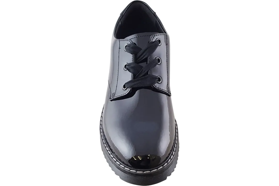 Start-rite Junior Girls | Senior Girls<Impact 3518 Black Girls Leather Patent School Shoes