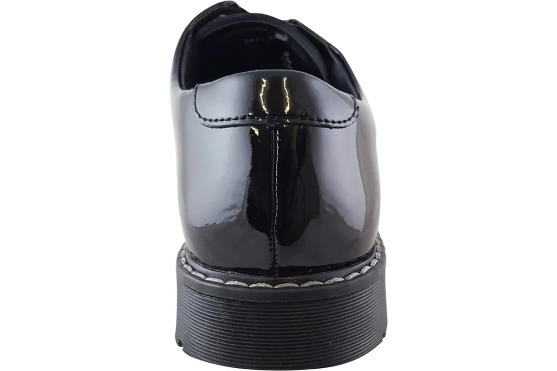 Start-rite Junior Girls | Senior Girls<Impact 3518 Black Girls Leather Patent School Shoes