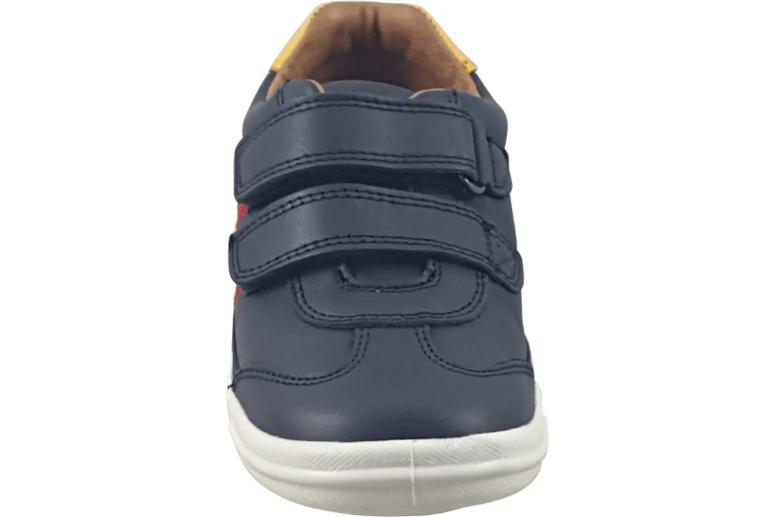 BOY Start-rite Velcro | Boys Shoes<Roundabout 1707-19 Boys Leather Fashion Trainers Navy