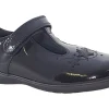 Start-rite Velcro | Junior Girls<Starjump BTS 2801-3 Black Girls Leather Patent School Shoes