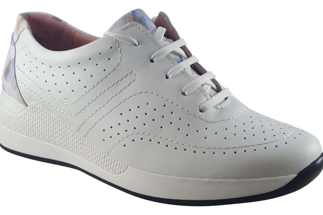 Women Suave Womens Fashion Trainers<Janis 6045 EE (Wide Fit) Womens Leather Fashion Trainers