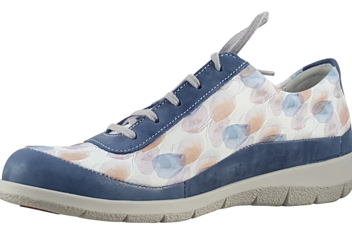 Women Suave Womens Fashion Trainers<Juno 6028 E (Wide Fit) Womens Leather Fashion Trainers
