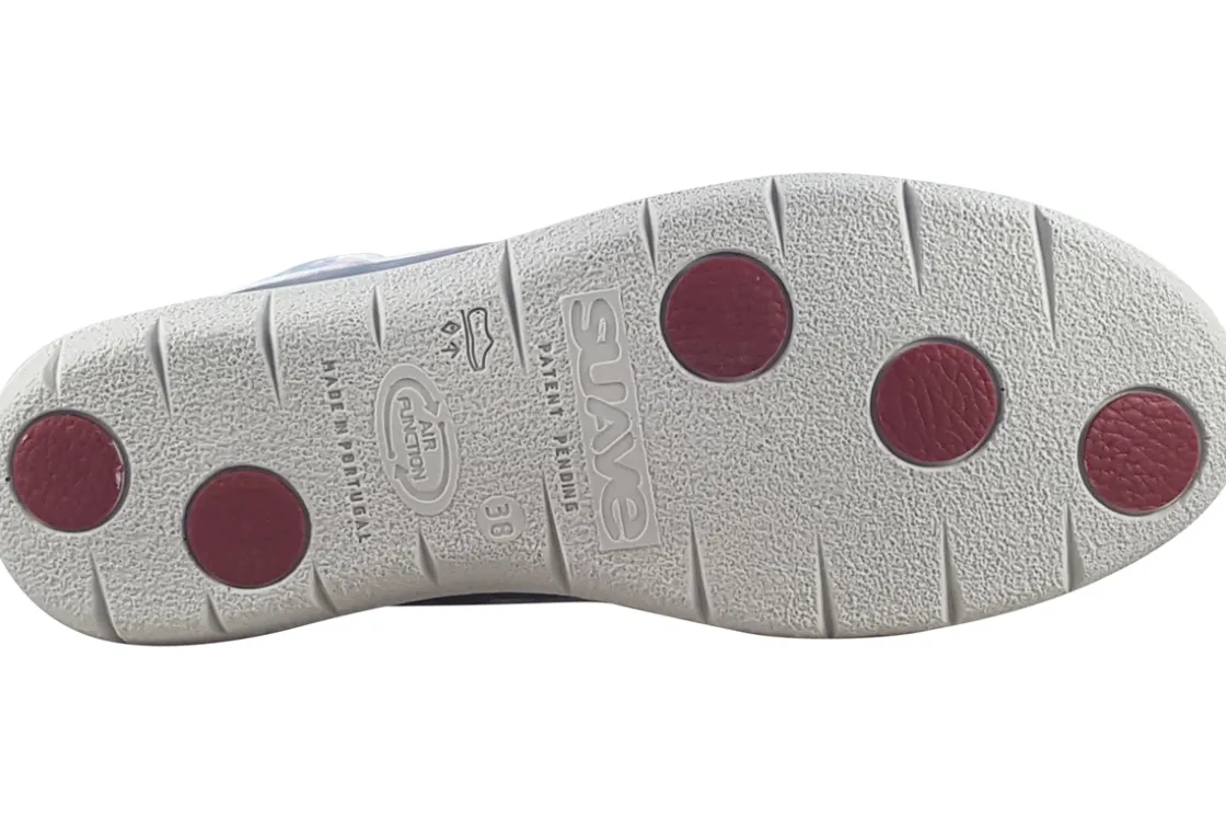 Women Suave Womens Fashion Trainers<Juno 6028 E (Wide Fit) Womens Leather Fashion Trainers