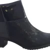 Women Suave Womens Boots<Pauline 6040 E (Wide Fit) Womens Leather Patent Ankle Boots