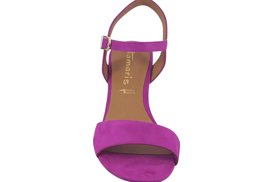 Women Tamaris Womens Sandals<Louise-3 28028-42 Womens Suede Leather Sandals
