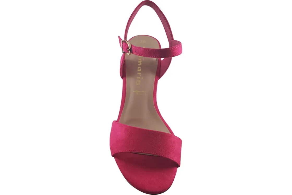 Women Tamaris Womens Sandals<Louise-3 28028-42 Womens Suede Leather Sandals
