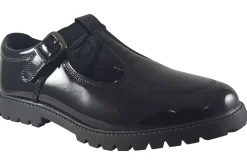 Term Footwear Senior Girls | Junior Girls<Emily Black Girls Leather School Shoes