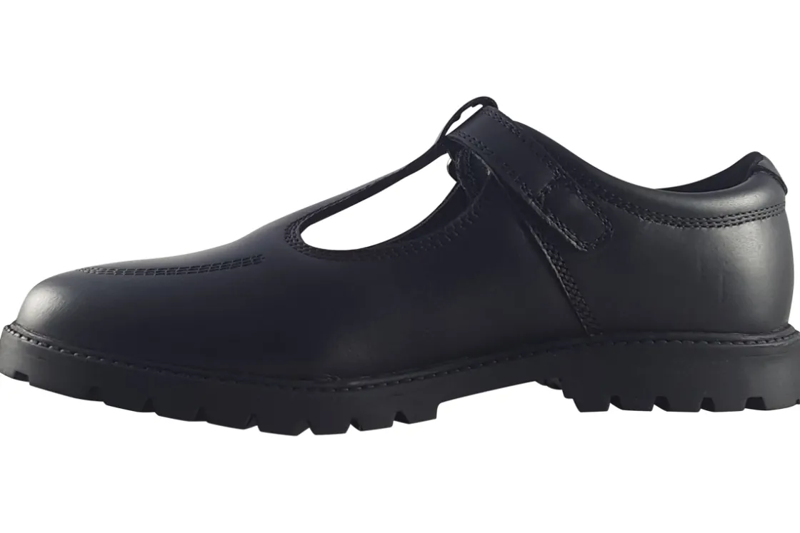 Term Footwear Senior Girls | Junior Girls<Emily Black Girls Leather School Shoes