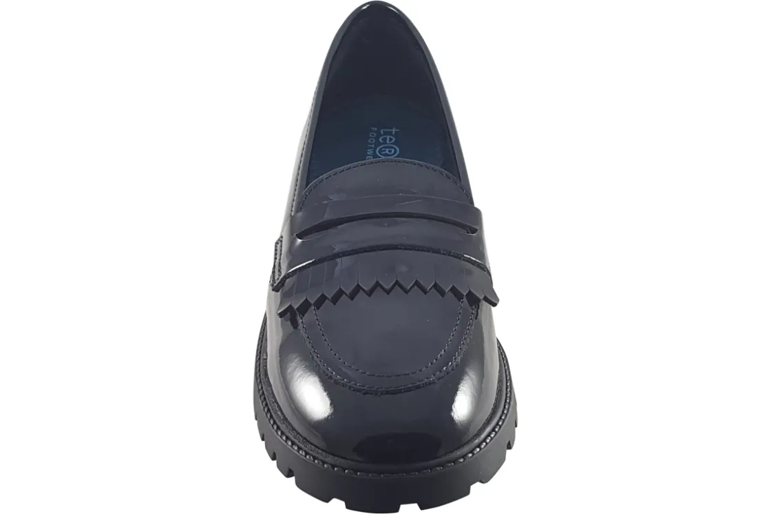 Term Footwear Junior Girls | Senior Girls<Willow Black Girls Leather School Shoes