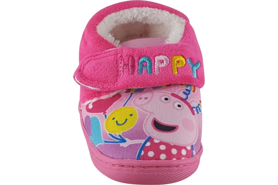 William Lamb Velcro | Warm Lined<Peppa 'Happy' Girls Slippers